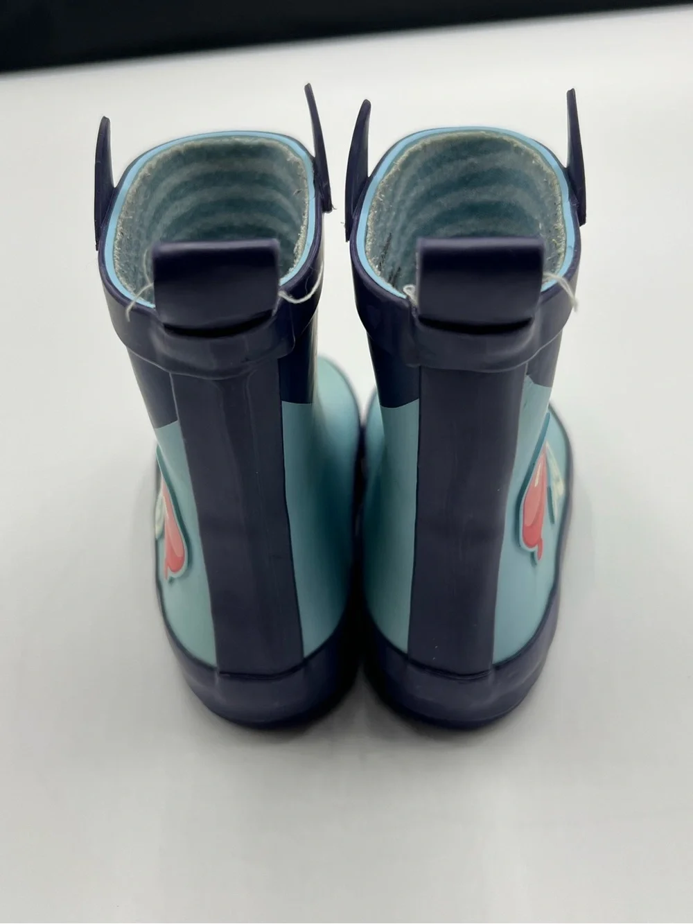 Kids Navy & Light Blue Puppy Rain Boots by